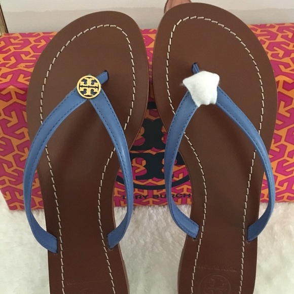 Tory Burch Chambray Terra Thong Veg Leather - Picture 3 of 7